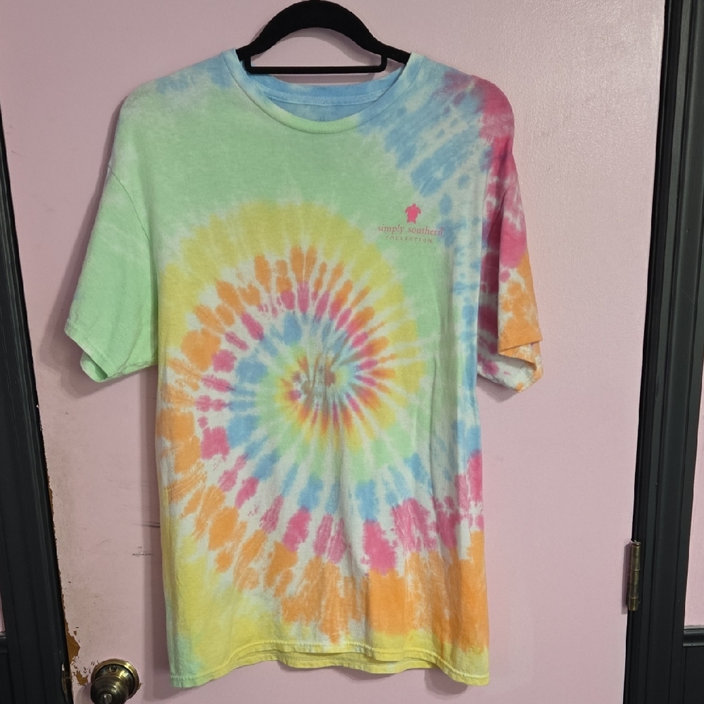 Simply Southern Tie-Dye T-Shirt - Pink, Blue, Yellow, Green